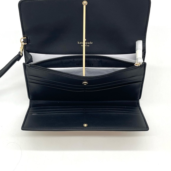 Kate Spade Large Madison Trifold Travel Colorblock Wallet Wristlet - Picture 7 of 8